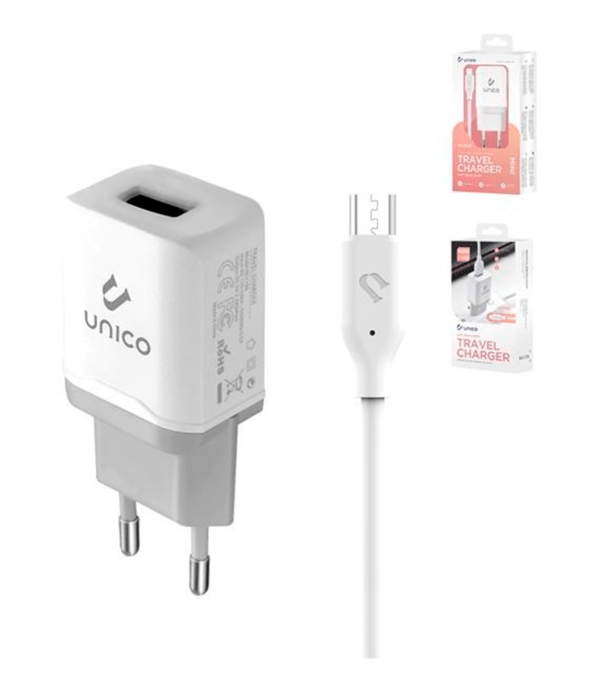 Mini cargador Micro USB de viaje con cable